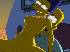 Homer and Marge fucking in the Night - FamousToonsFacial