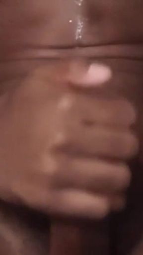 Big Black Cock Intense Jerking Until Huge Load - Bedroom Solo Masturbation