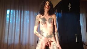 Bedpost Masturbation Camshow with Adult Toys and Solo Play