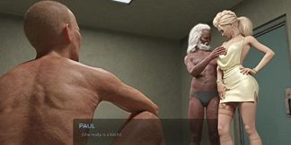 Blonde babe shares two homeless guys in raunchy 3D game threesome