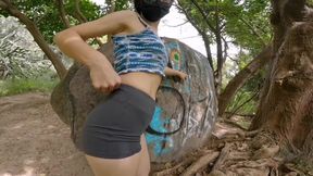 Hot Latina amateur takes it rough in public