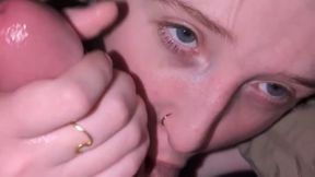 Deep oral pleasure for a thick throbbing cock