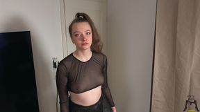 ritzy rain proves her deep throat is worthy of being the only attachment for her master s cock