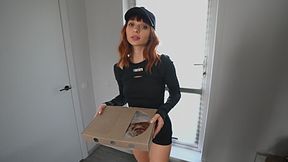 'Tight student delivery gets pizzaed &mdash;  then pounded &mdash;  in her insatiable hole'