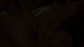 Busty MILF gets big cock alongside babe face sitting