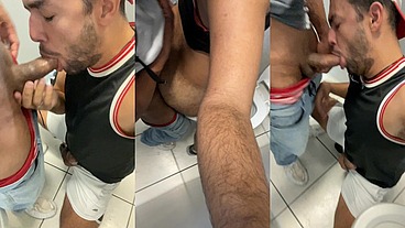 FOI MAMADO E FODEU O RABÃO PELUDO, GOZOU DENTRO E DEPOIS NA BOCA DO PUTO COM TANTO TESÃO ACUMULADO.