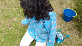 I find a lady on my land taking what is not hers