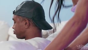 TRANS ANGELS - Leilani Li Sneaks A Naughty Hand On Eros Orisha's Shenis During Girls' Night Gaming