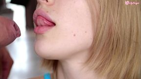 Asmr Sloppy Deep Throat Close-up with Braces: Drenched in Spit!
