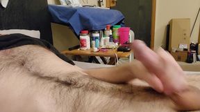 Hairy Twink Cums on his Tummy, Closet Boy Masturbating