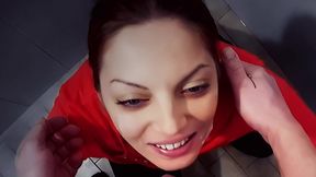 public shower facial - the female coach rewards her young athlete