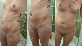 dans ma douche bisous a tous et bonne journee