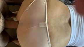 Fucking wearing Rebecca see through panties