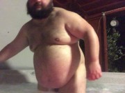 wet nakie hottub bear