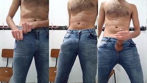 gozando numa pegada jeans porn - gozada sem blur