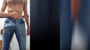 gozando numa pegada jeans porn - gozada sem blur