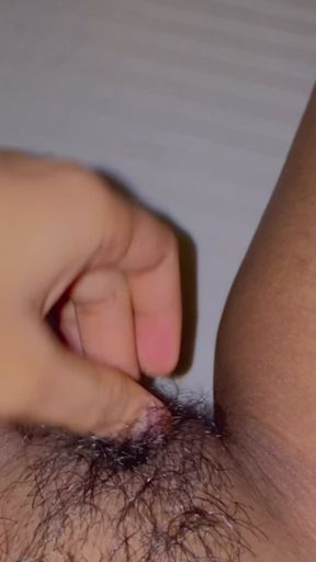 Fingering my hairy pussy