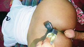 Indian bhabhi tight ass fucking by her dewar doggy style position with face fucking  beautifulll chubby bhabhi