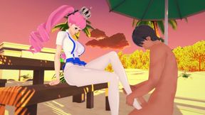 One Piece - Perona footjob (3D Hentai)