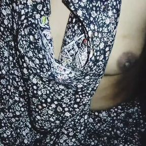 Hot Indian housewife big tits bouncing pussy creampie sex