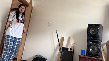 My step-cousin was very horny during my stay at her house.