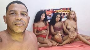 leo ogro transa com 3 novinhas