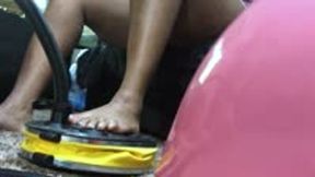 pedal pumping - Inflate to Obey: Goddess MXDominion’s Ballooned Domination, female domination, foot domination, slave training 1080