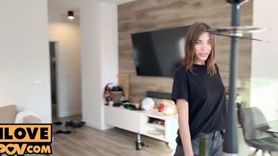 Julia Graff crashes on your couch then gives you head