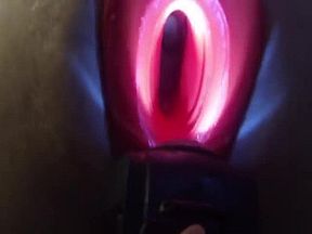 Kinky wife drills her husband's asshole with a huge toy