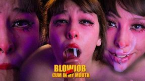 Deep Blowjob Until Tears Come to My Eyes: Throat Swallowing Dildo + Fake Cum on My Face! 10 Minutes of Guaranteed Masturbation!
