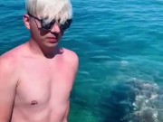 Jerking off at the beach Croatia