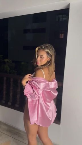 Pink Satin Dress