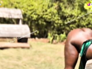 OMG!!! Nearly Seen by Random Neighbors When Stepson Caught me Twarking Nude Behind public Farm