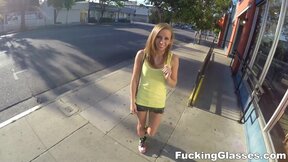 Petite shopaholic bitch does everything for new clothes