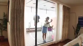 Yuu Namiki pleases with her feet and mouth 2