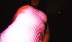 mesh bodycon dress stripper in the bowl (ver nis)
