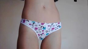 Cotton Thongs Try on/ass Worship