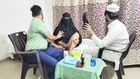 Muslim women fucked by the doctor in front of her husband because she could not get pregnant (Threesome Sex) Part -2