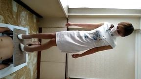 Chinese goddess cock trample shoejob footjob a maszing cumshot