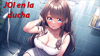 JOI en la ducha. Ella quiere limpiarte la polla. Voz espa&ntilde_ola.