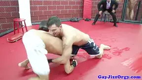 Gaysex Hunks Orgy Fun After Wrestling
