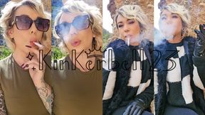 Classic outdoor smoking, TWO clips in one! - Kinkerbell23