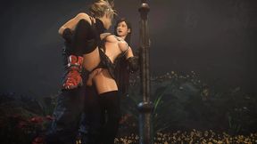 3D Blend: Tifa and Aerith Threesome Final Fantasy 7 Uncensored