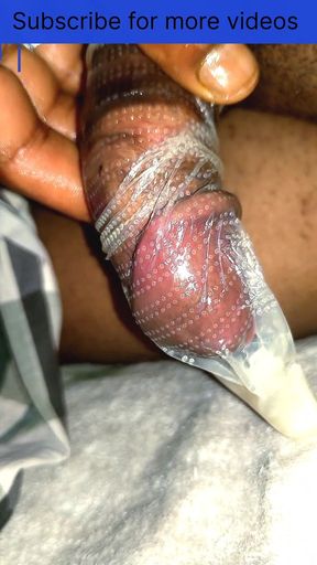 Cum in Condom by Hand