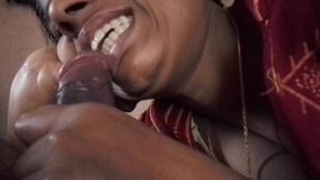 Indian village girl gives her friend a massage by putting her penis in her mouth