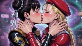 Cammy and Chun Li Kissing Ai