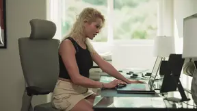 Blonde Babe Gets Dominated and Cums 3x