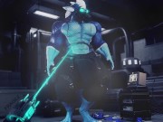 Growth Ray, Druth cloth tearing muscle growth animation sequence