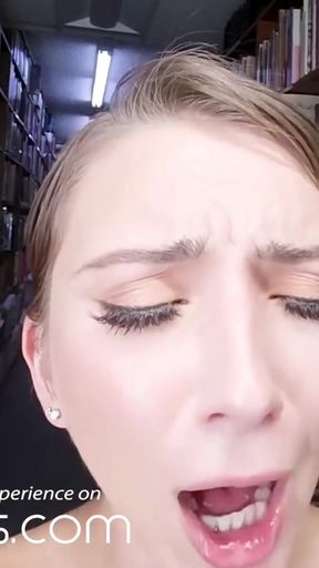 Thrilling moment from "VR BANGERS - Library Is Her Favorite Fuck Fantasy"