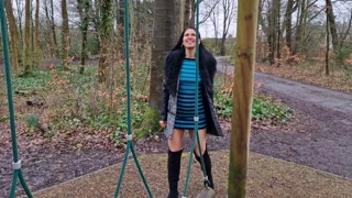 Naked in public park